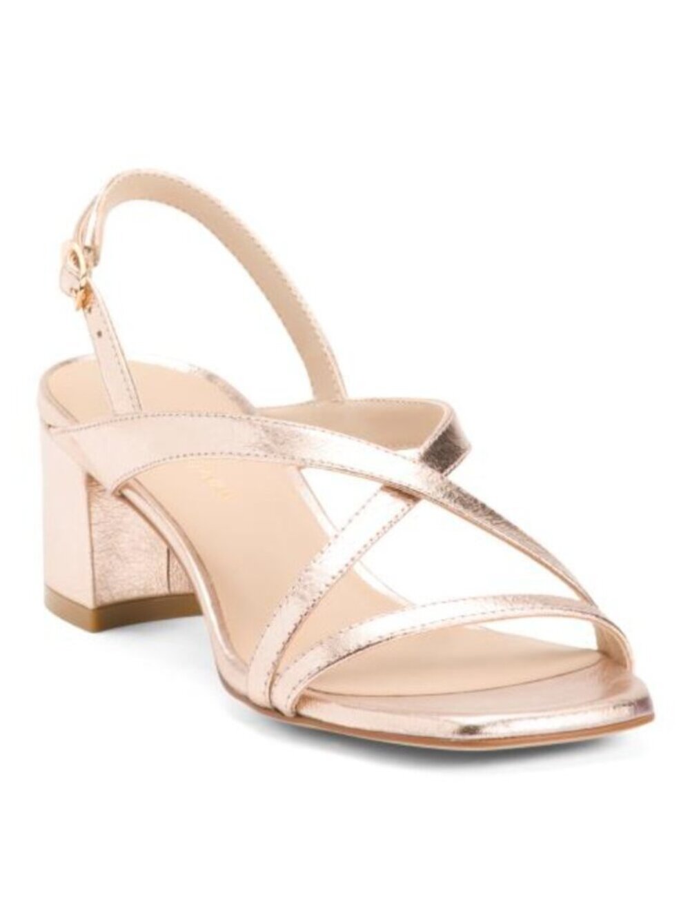 STUART WEITZMAN Made In Spain Leather Oasis 50 Block Sandals